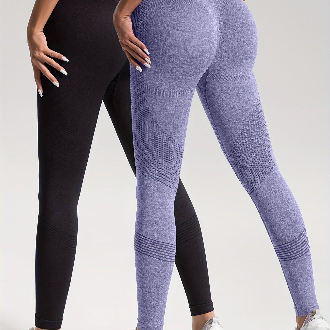 Stilla | Elegance Sæt Af 2 Prikkede Fitness Leggings Til Stilfulde Træninger