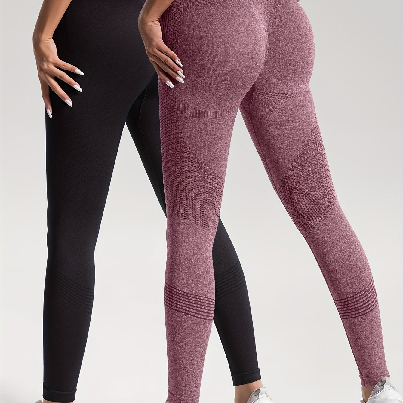 Stilla | Elegance Sæt Af 2 Prikkede Fitness Leggings Til Stilfulde Træninger