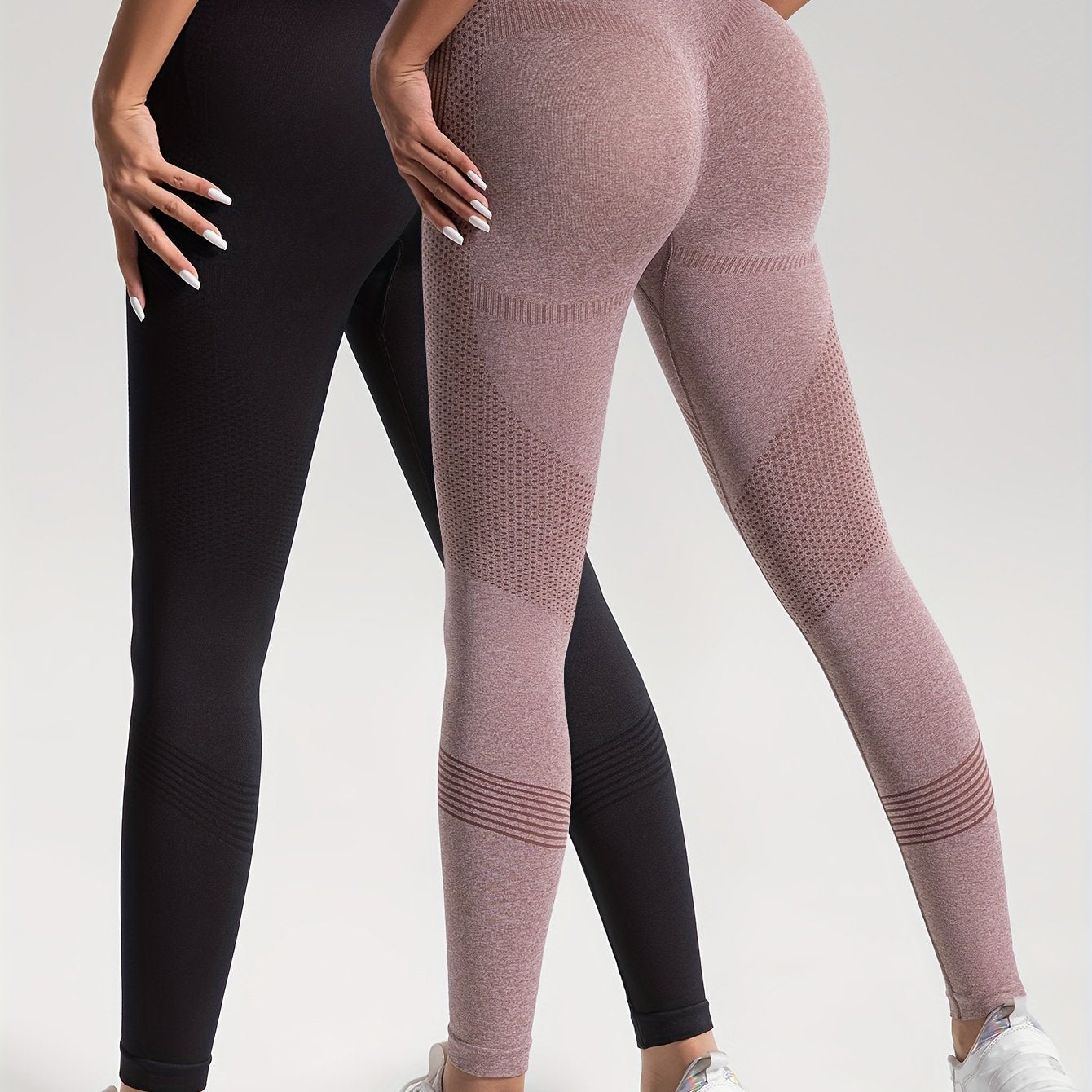 Stilla | Elegance Sæt Af 2 Prikkede Fitness Leggings Til Stilfulde Træninger