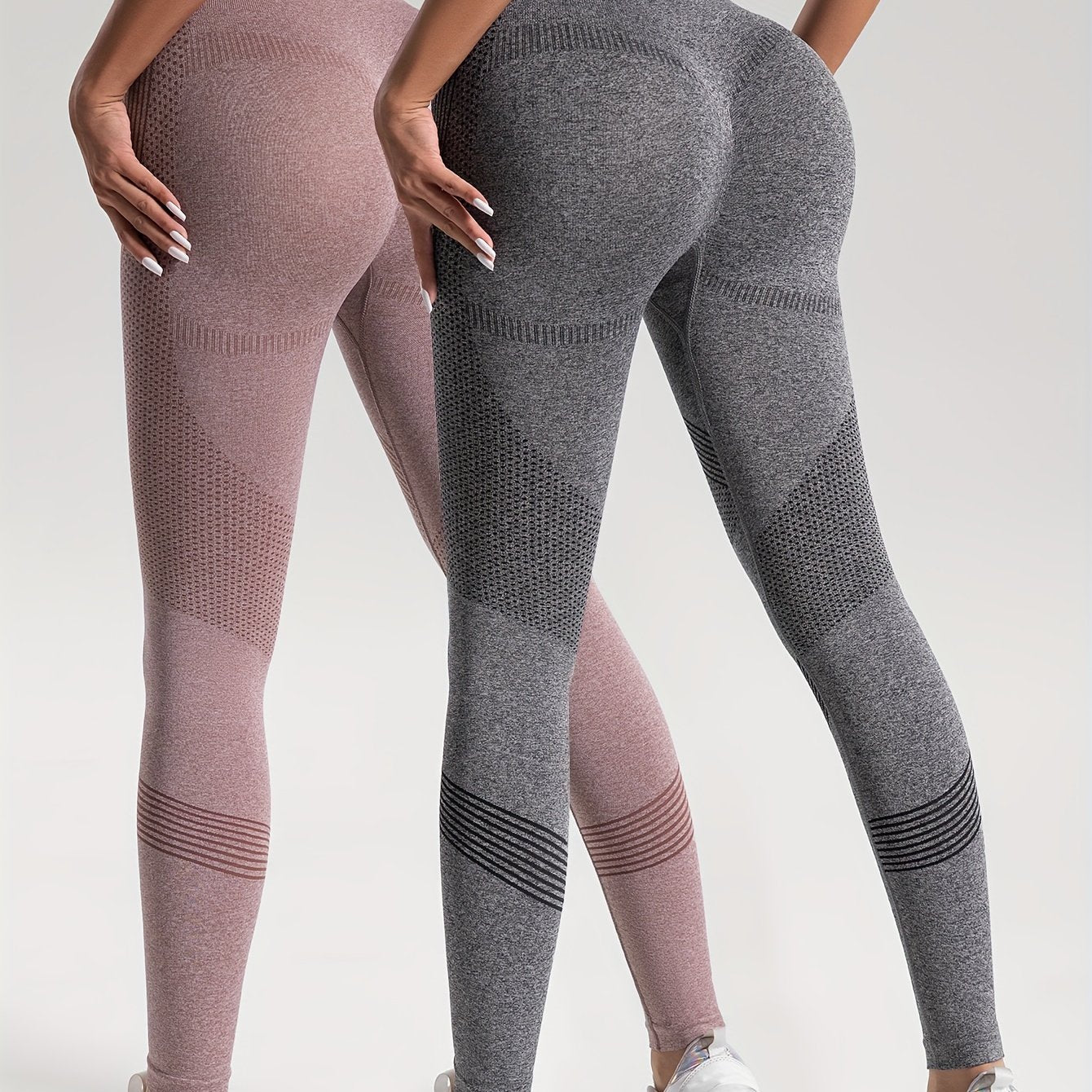 Stilla | Elegance Sæt Af 2 Prikkede Fitness Leggings Til Stilfulde Træninger