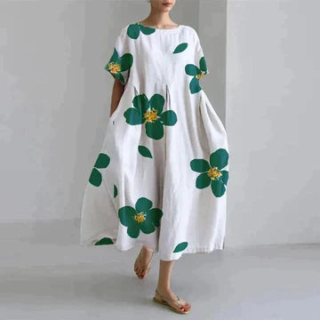 Stilla | Elegant Kjole Med Blomstertryk