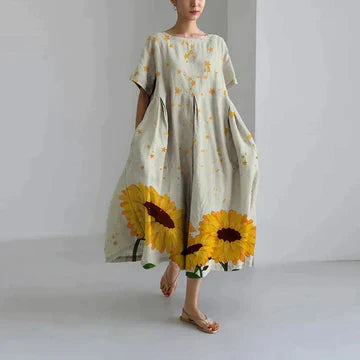 Stilla | Elegant Kjole Med Blomstertryk