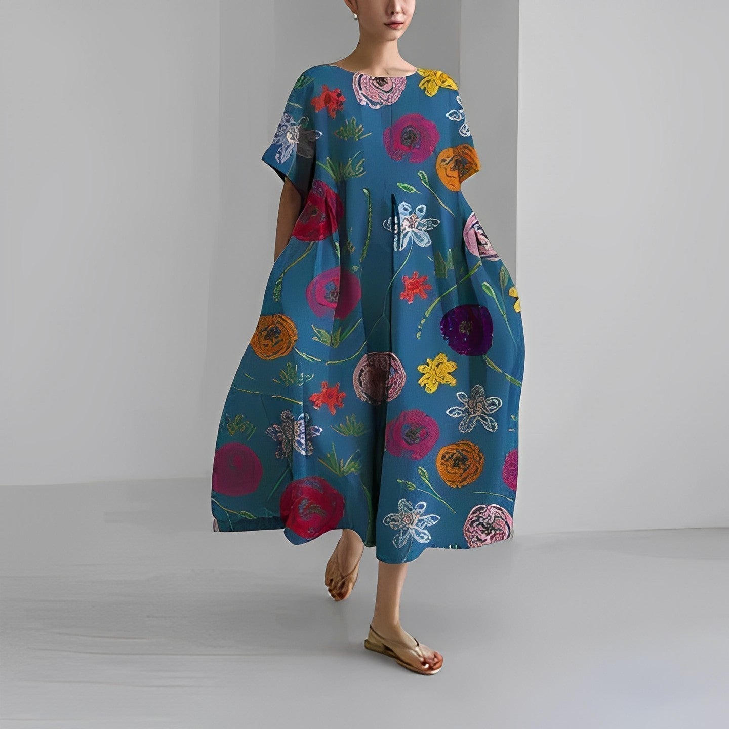 Stilla | Damekjole Blomster Boho Stil