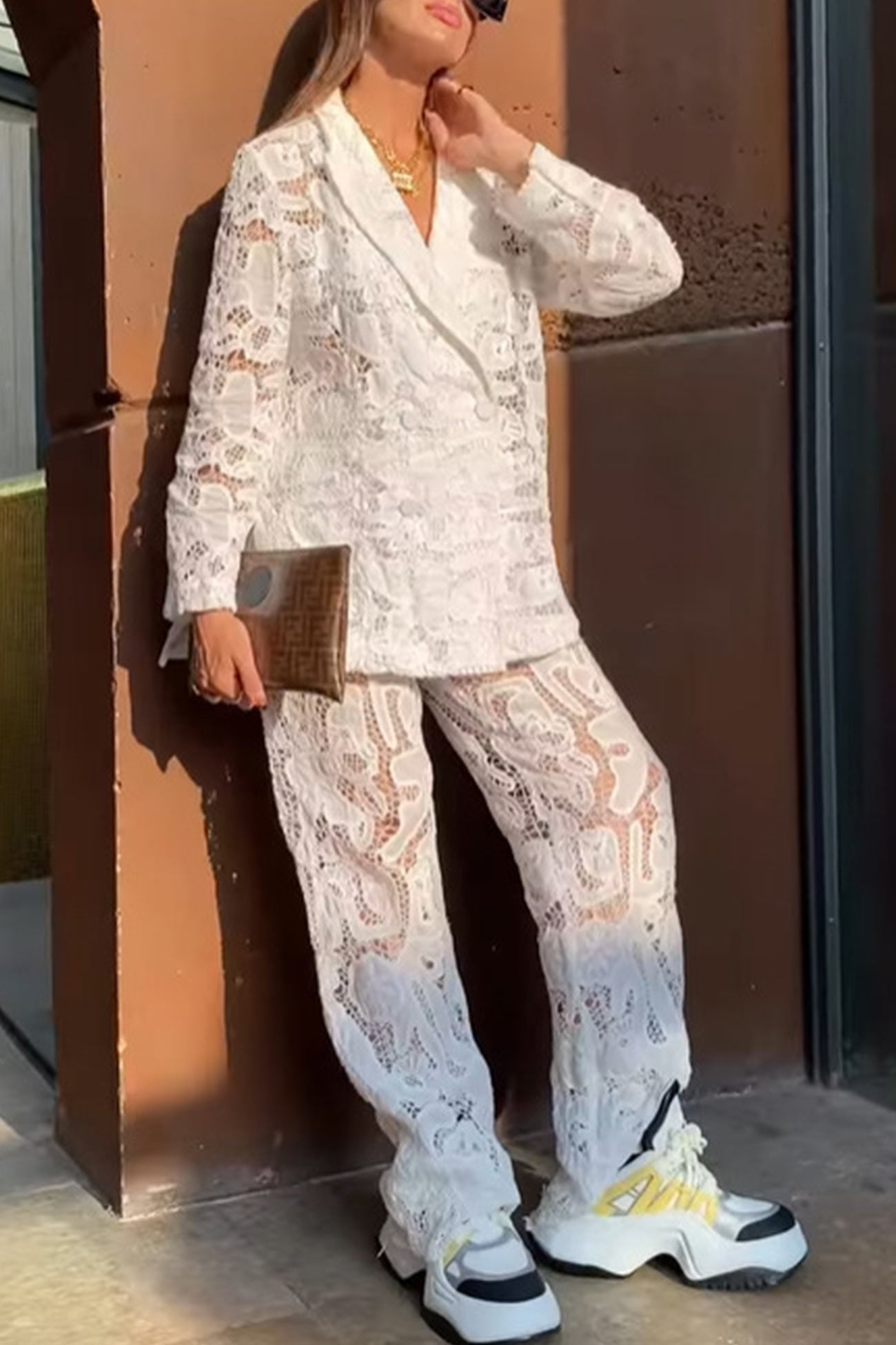 Stilla | Blazer i Blonde, Lange Buksedragter