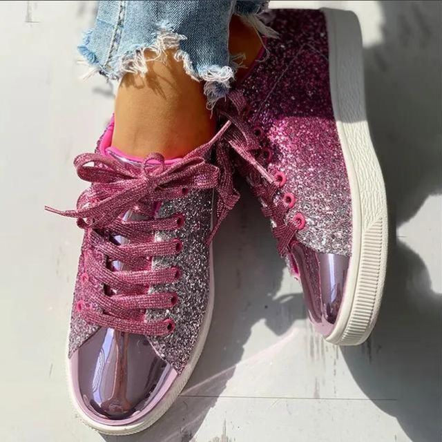 Stilla | Modevenlige Sneakers Med Glimmer