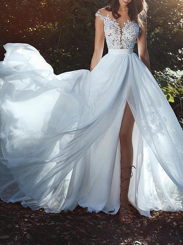 Stilla | Gravidkjole Pizzo Split Elegante Bryllup Maxi Gravidkjole Bryllupskjoler