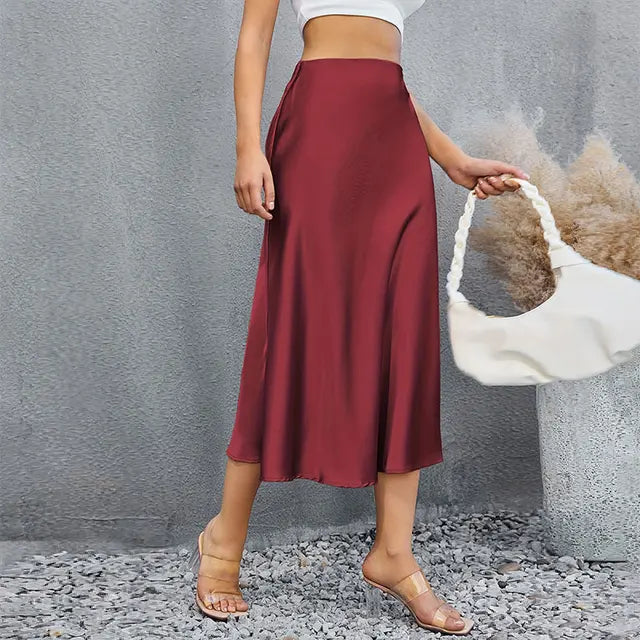Stilla | Elegante Satin Nederdel