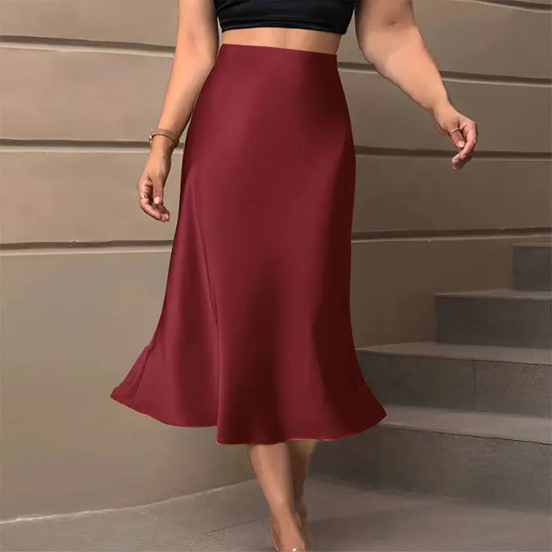 Stilla | Elegante Satin Nederdel