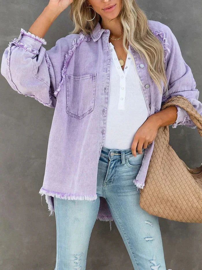 Stilla | Let jeansjakke med et brugt look