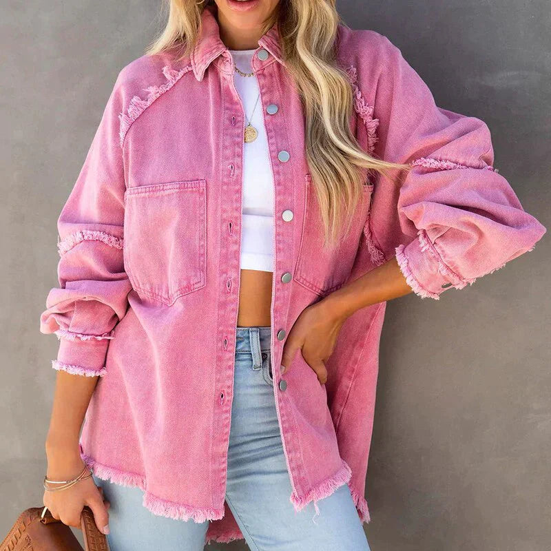 Stilla | Let jeansjakke med et brugt look