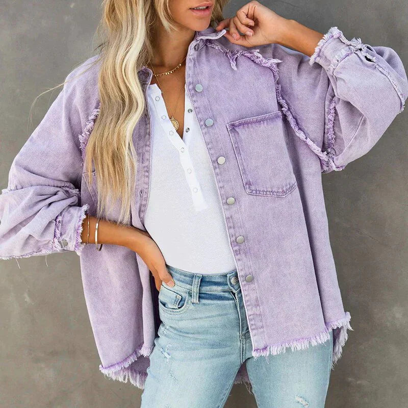 Stilla | Let jeansjakke med et brugt look