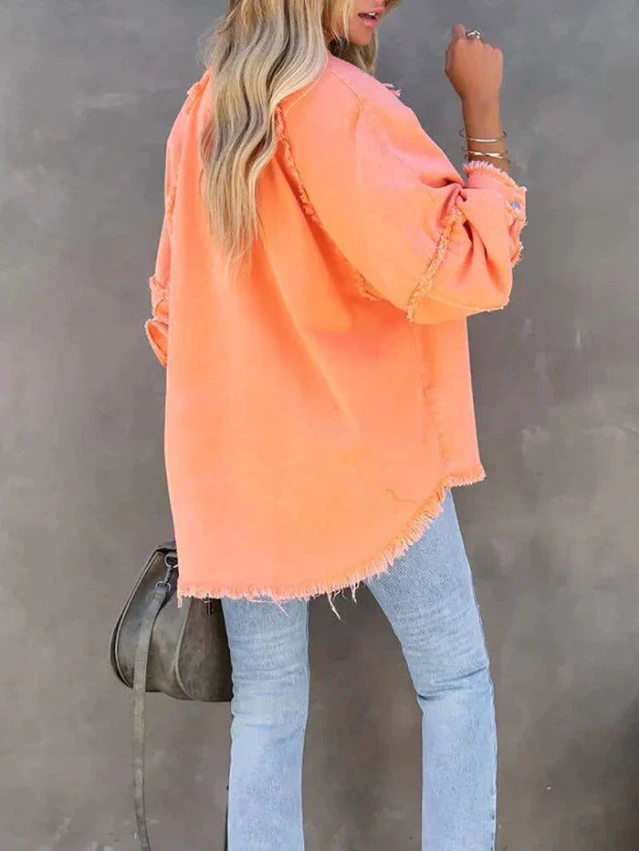 Stilla | Let jeansjakke med et brugt look