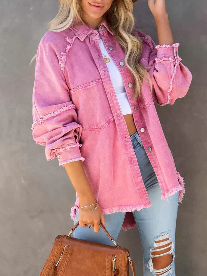 Stilla | Let jeansjakke med et brugt look