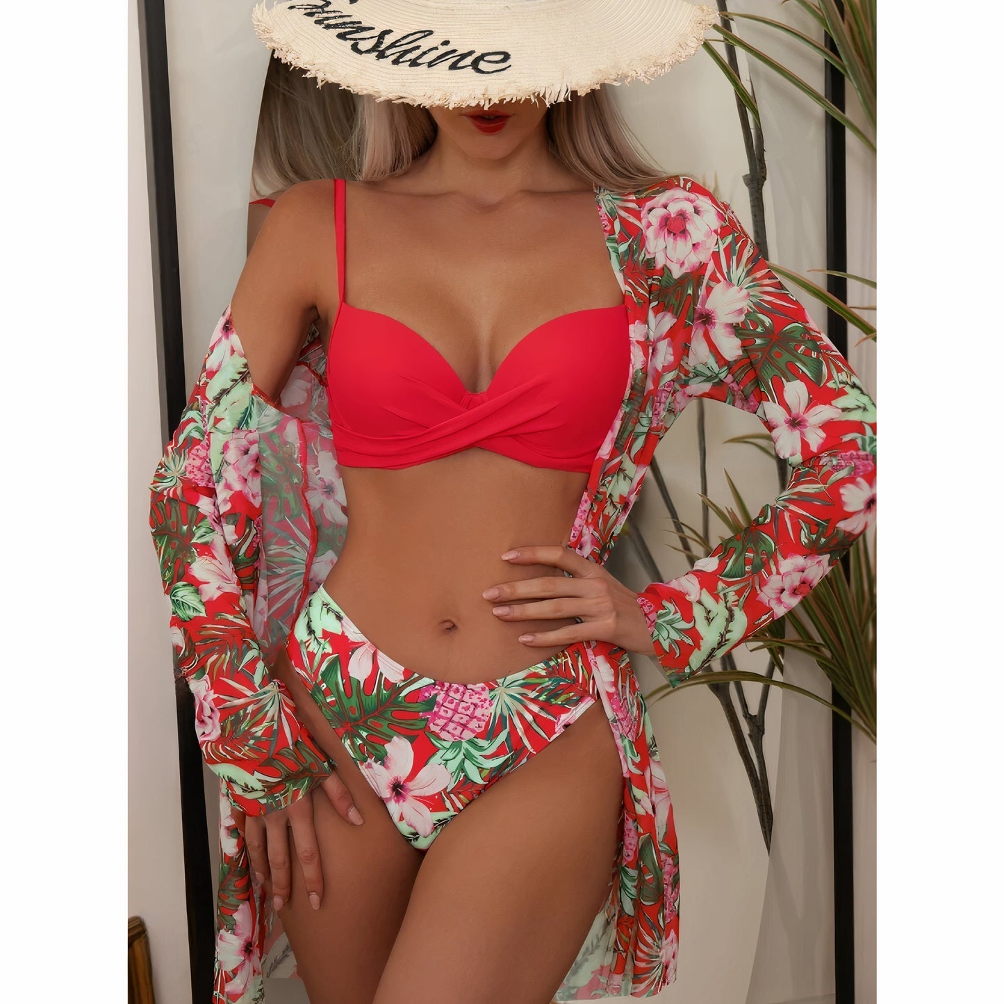 Stilla | Stilla 1 I 1 Bikini Sæt Med Blomsterprint (bestseller)