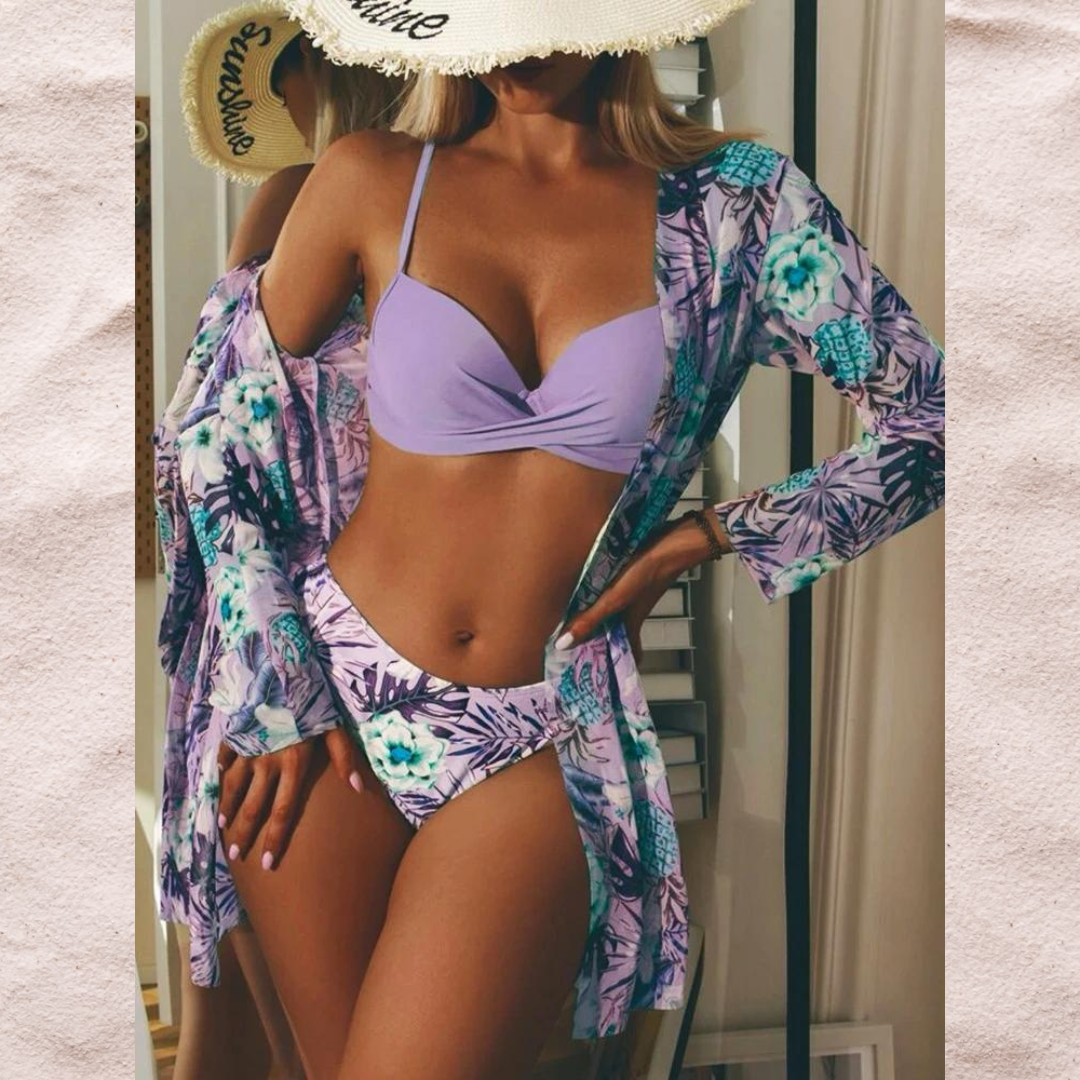 Stilla | Stilla 1 I 1 Bikini Sæt Med Blomsterprint (bestseller)