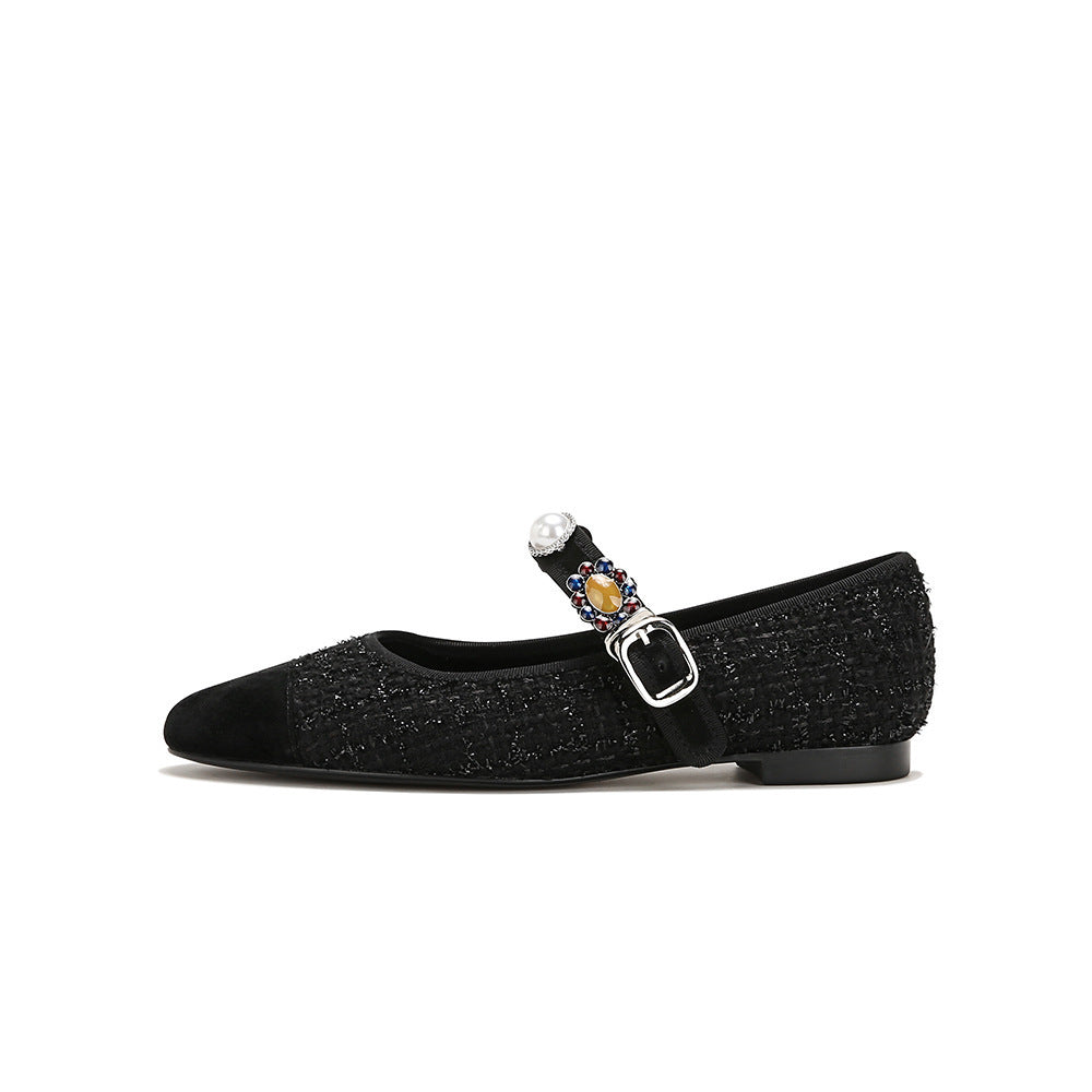 Dame Elegant Pyntet Mary Jane Ballerinas Stilla