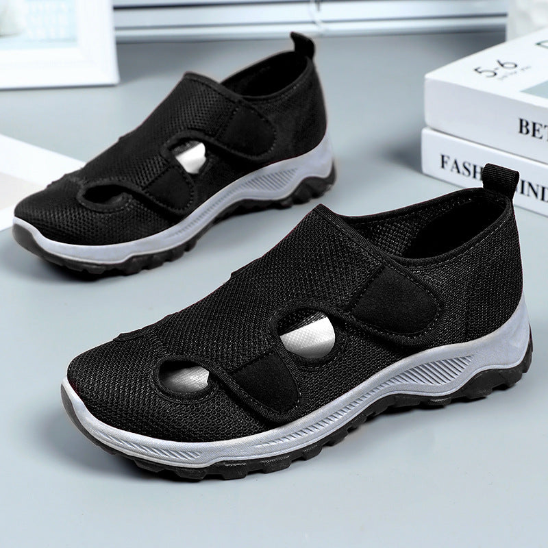 Dame Fleksible Slip-On Sportssko med åndbart netdesign og dæmpende sål Stilla