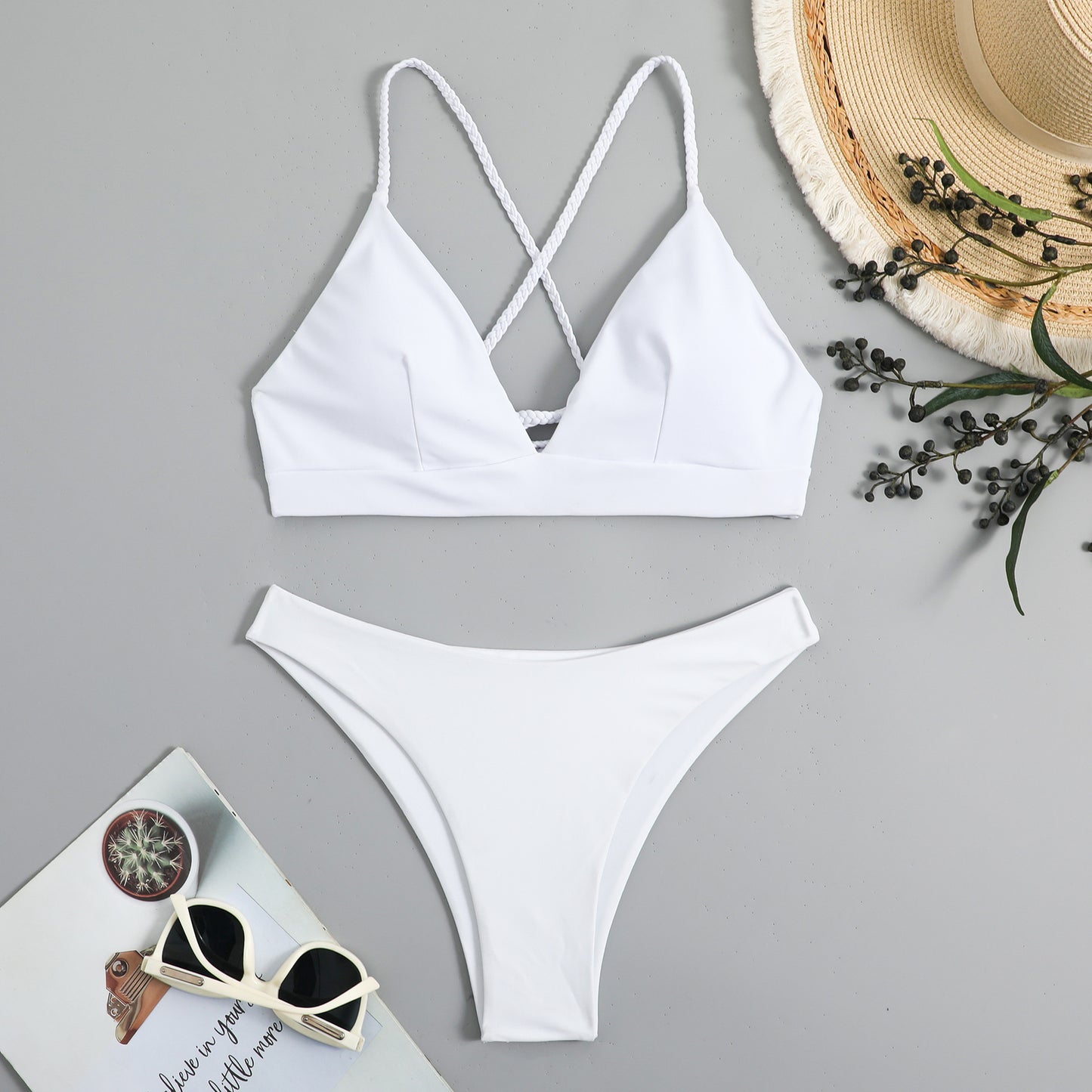 Damer Triangel-Bikini med raffineret kryds-design og fint bærekomfort Stilla