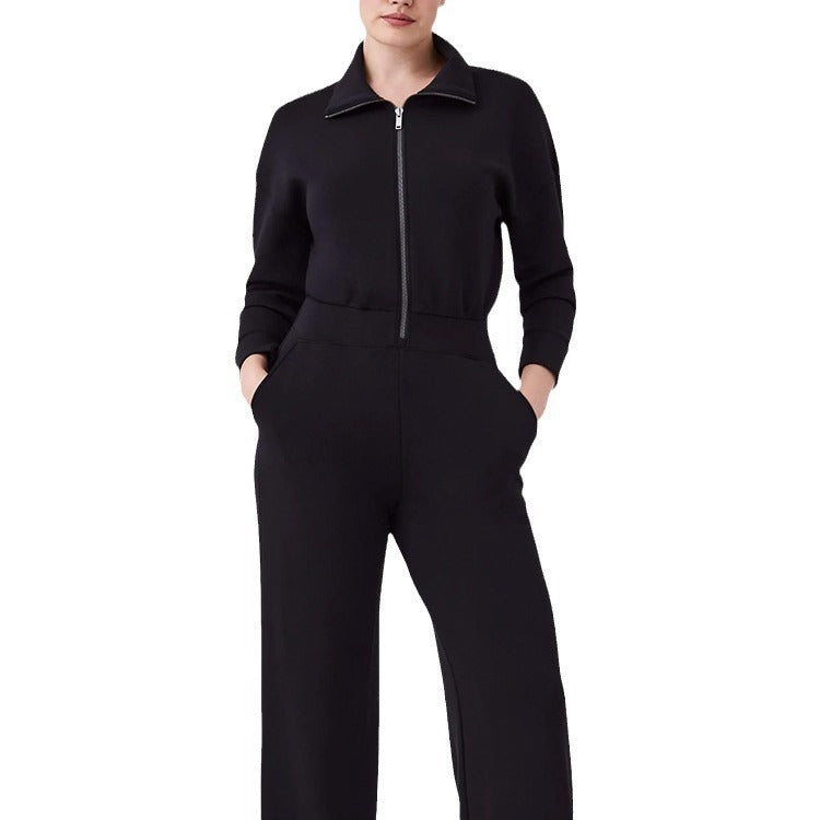 Dame Sporty Jumpsuit med høj krave og praktiske lommer Stilla