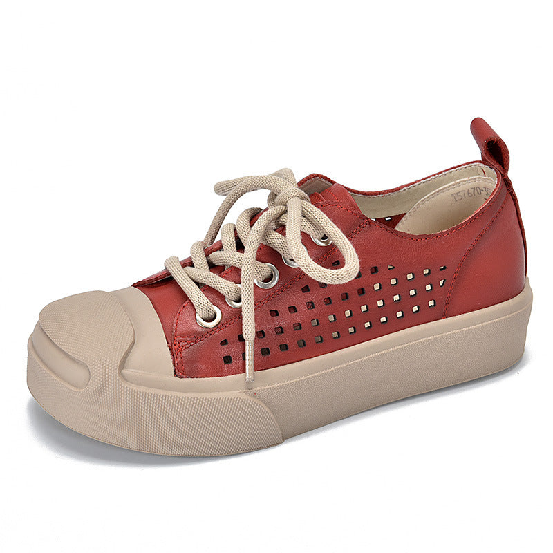 Dame Design-Sneakers med perforeret overdel og polstret indersål Stilla