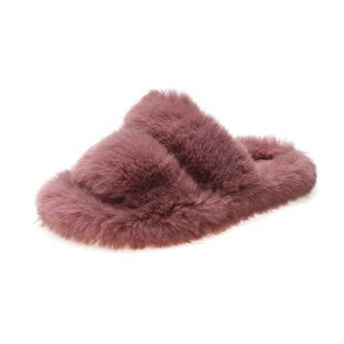 Dame plysch pantofler med elegant krydsrem design Stilla