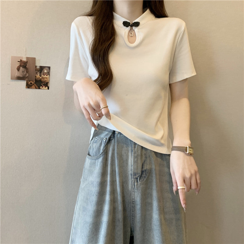 Femme Chic Nøglehul Polo Top Stilla