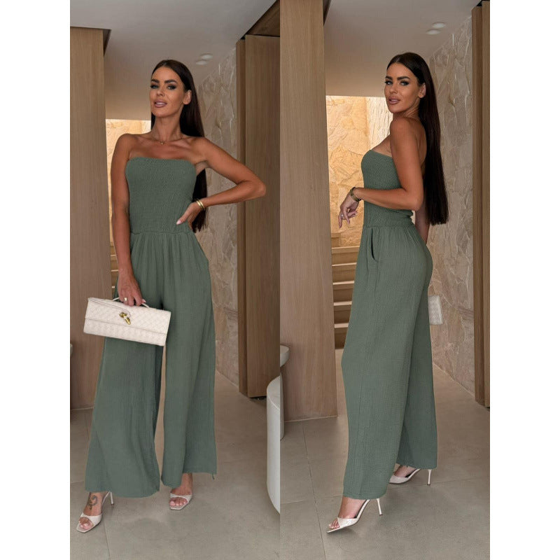 Dame stroppeløs udskåret jumpsuit Stilla