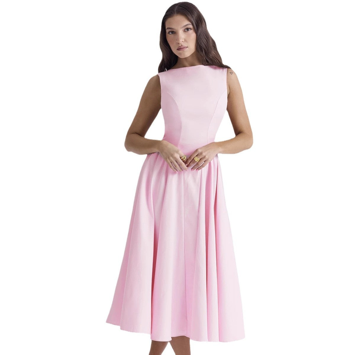 Dame A-linje Cocktailkjole med elegant taljeudskæring og feminin skæring Stilla