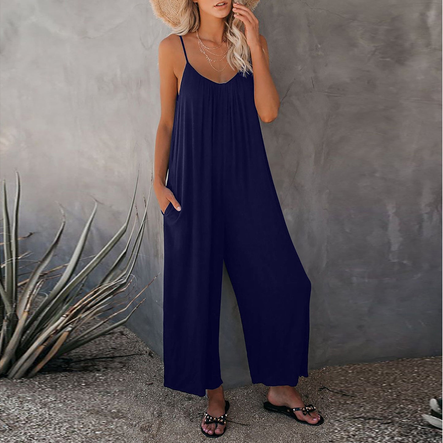 Dame Bohemian Løst Sidende Jumpsuit Stilla