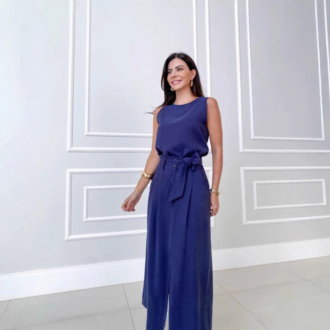 Dame Chic Bindebælte Jumpsuit Stilla