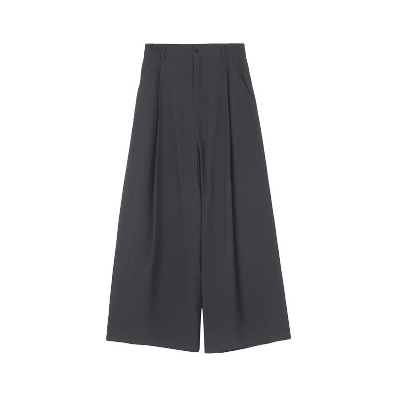 Dame elegant High-Waist Palazzo-bukser med plisseringer og praktiske lommer Stilla