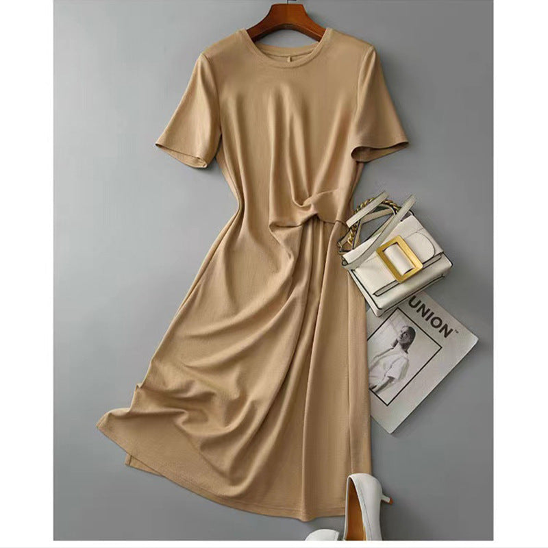 Damer Elegant Kjole med Knoten Detalje og Fashionabel Snit Stilla