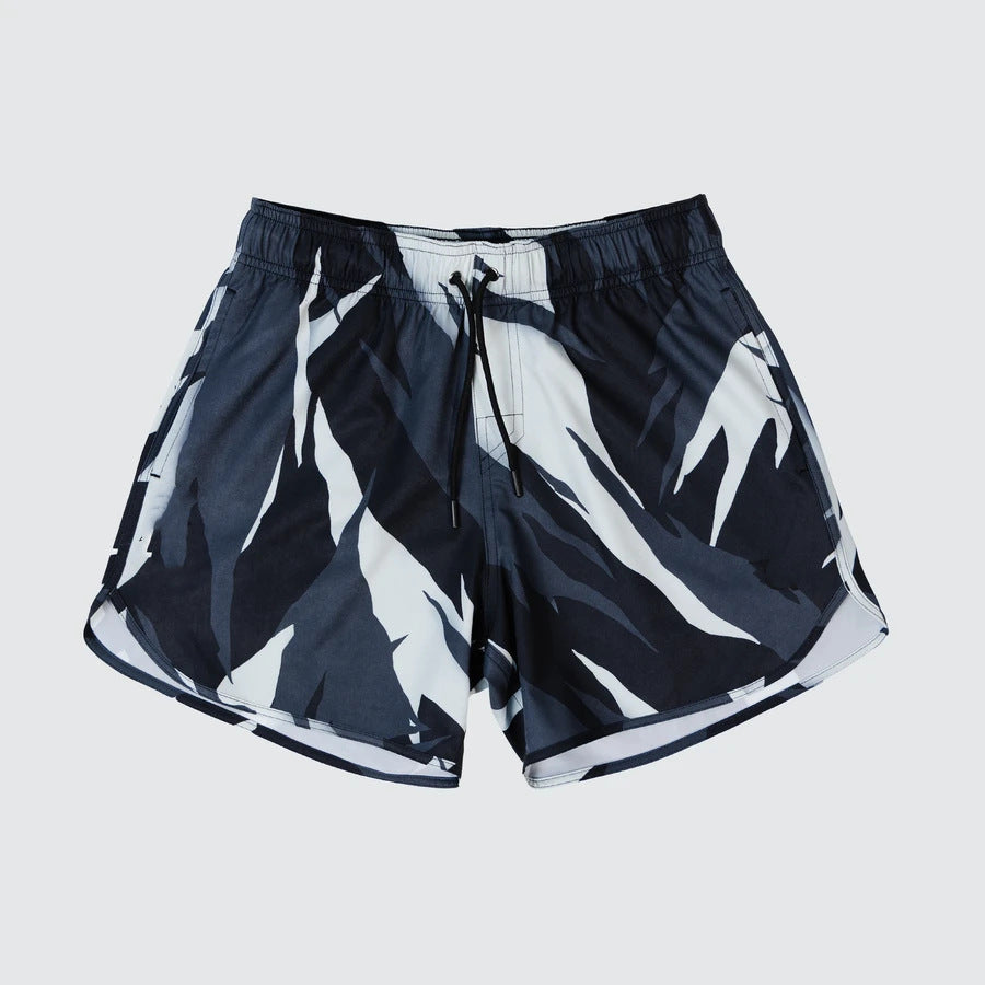 Herrer Sportlige Badetrunks med elastisk bund og innovativt camouflage-design Stilla