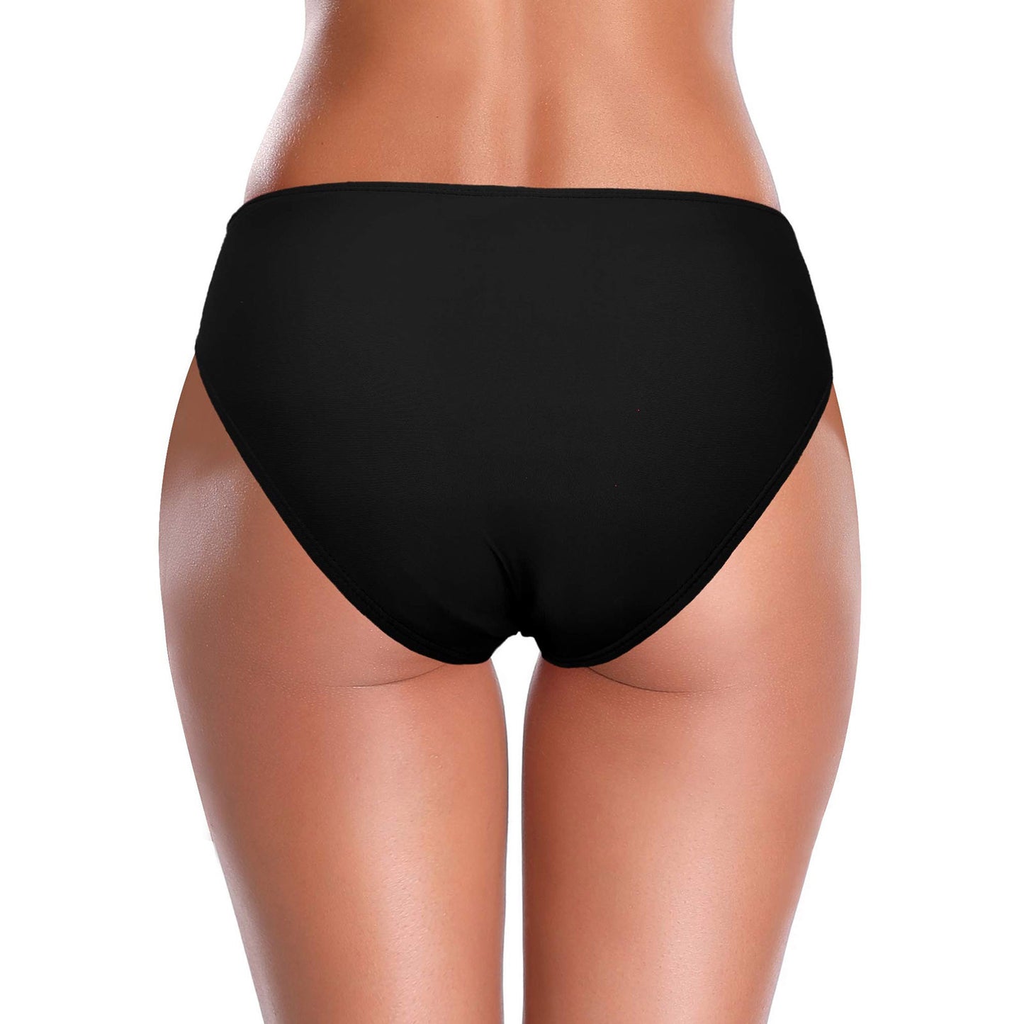 Dame Høj skåret Bikini-bund med moderne indpakningsdesign og elastisk kant Stilla