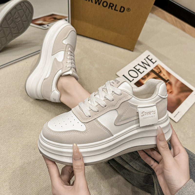 Dame Sporty Platform Sneakers med åndbart overfladestruktur og struktureret sål Stilla