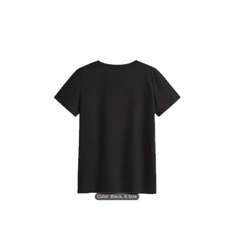 Dame T-shirt med frisk Limoncello-motiv og florale accenter Stilla
