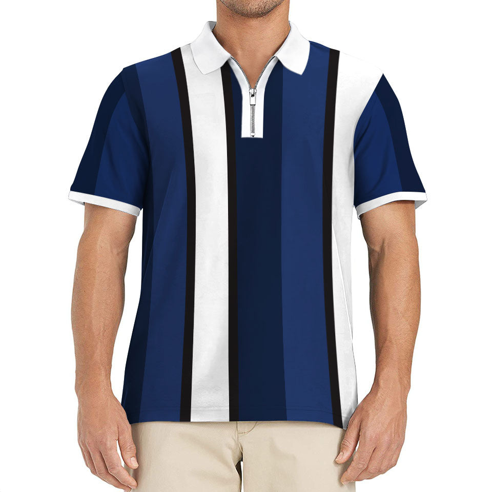 Herre polo t-shirt med stilfulde striber Stilla