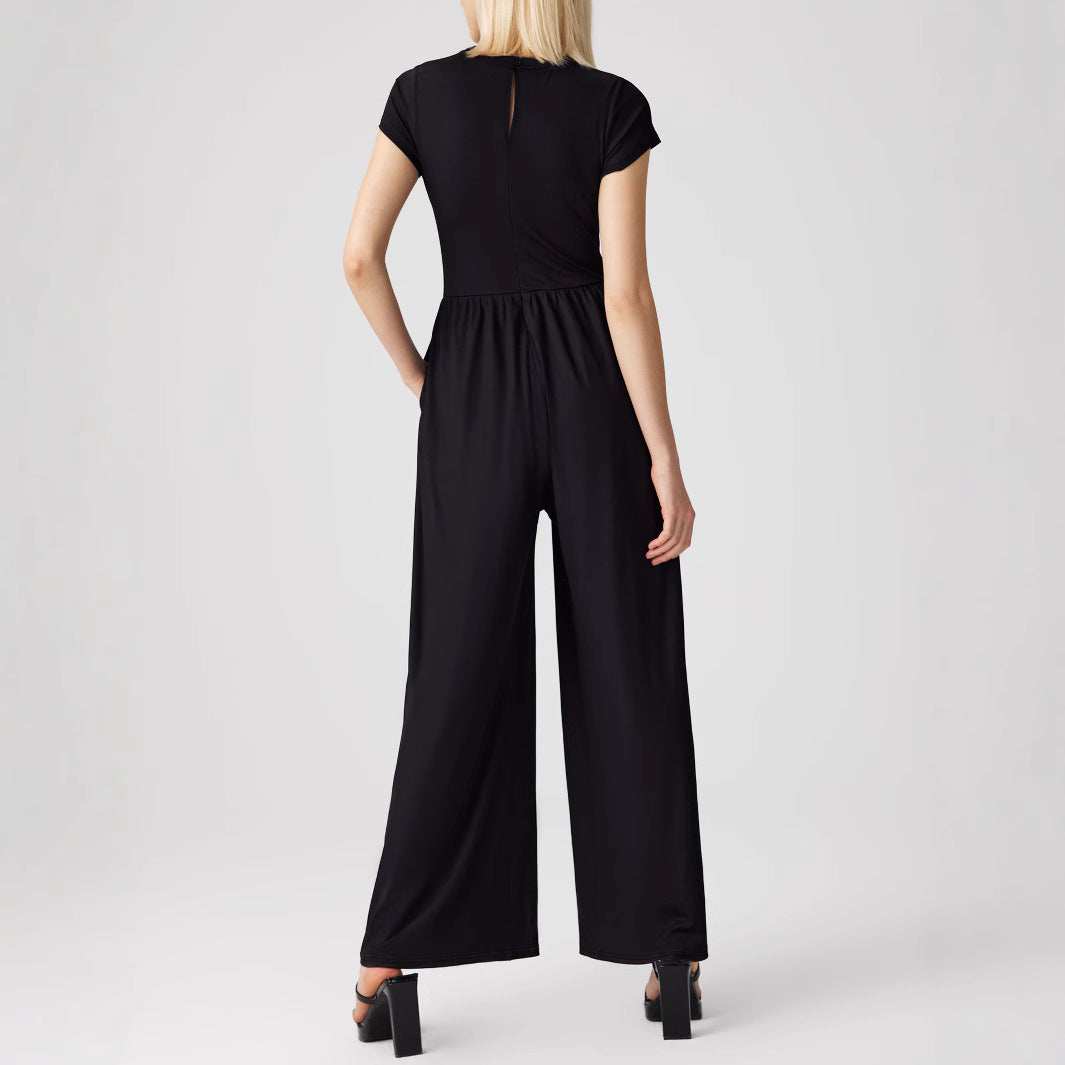 Dame Elegant Jumpsuit med bredt ben Stilla