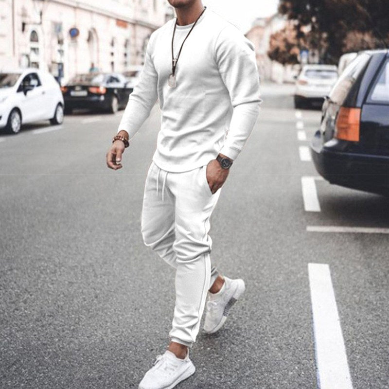 Herrer Sporty Lounge-joggingdragt med afslappet snit og fleksibel bund Stilla