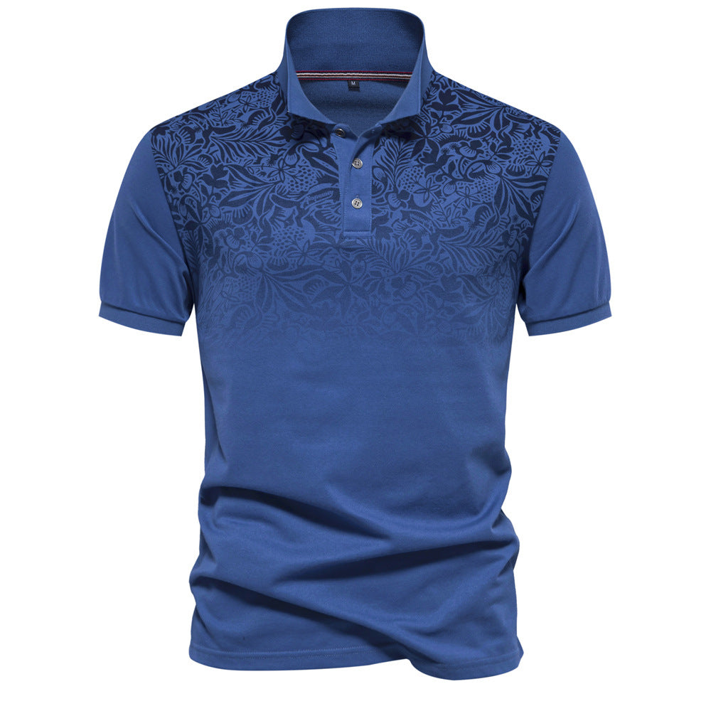 Herrer polo t-shirts med unikt floralt grafisk design Stilla