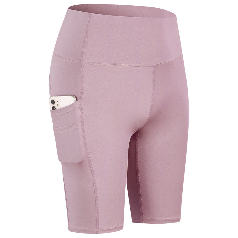 Dame Højskåret Sport-Cykelshorts med praktiske sidelommer og elastisk talje Stilla