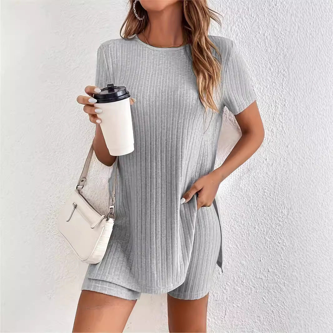 Damer Sporty Korteærmet Top med Leggings Stilla