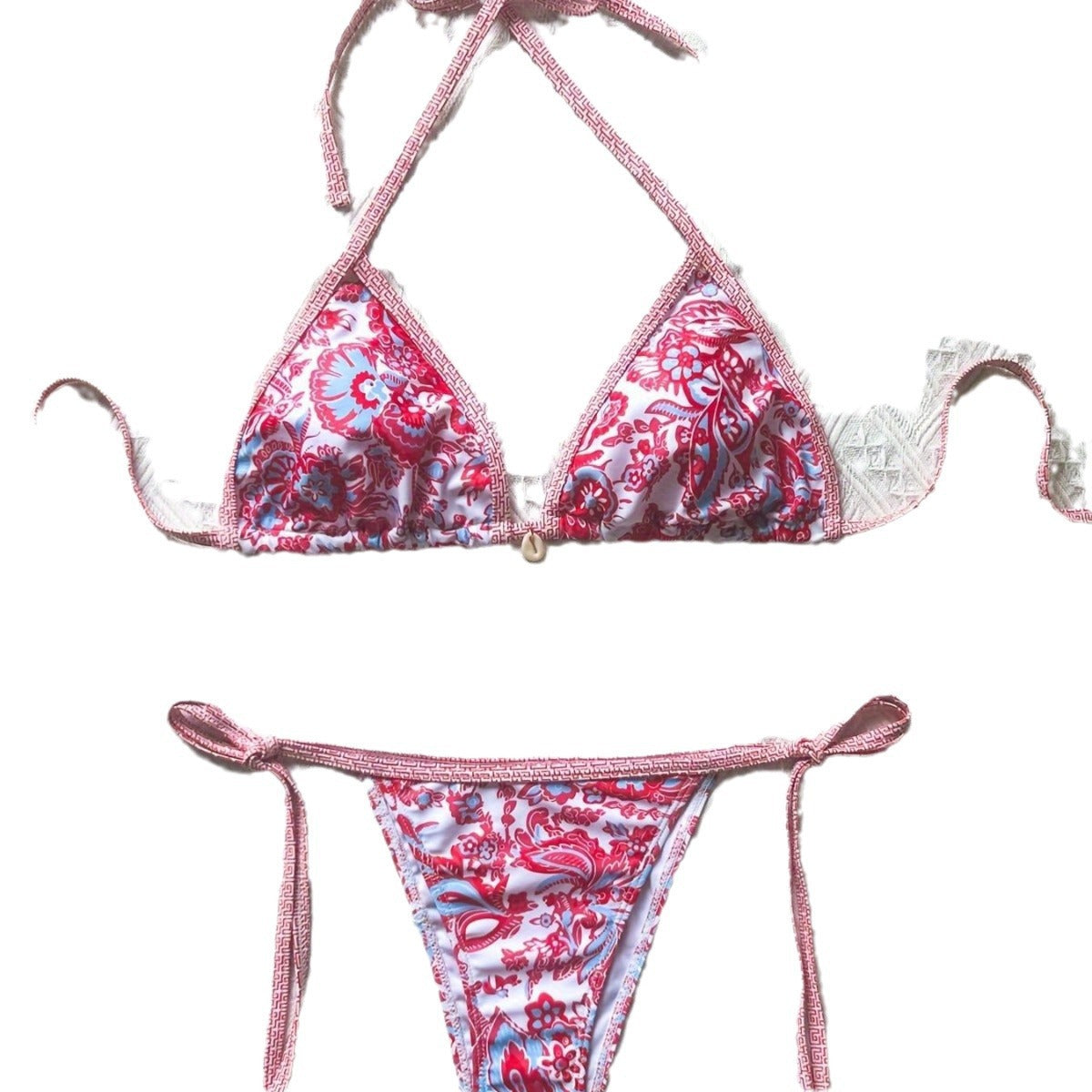 Dame Blomsterprint Trekant-Bikini-Sæt Stilla