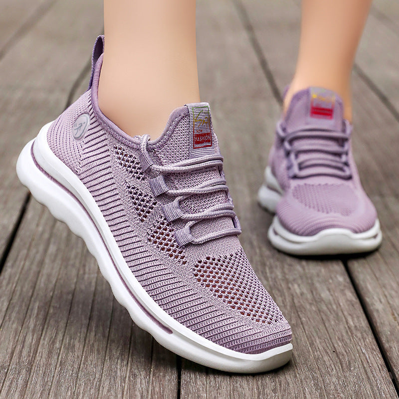 Dame Åndbare Fitness Sneakers med elastisk snørresystem og skridsikker sål Stilla