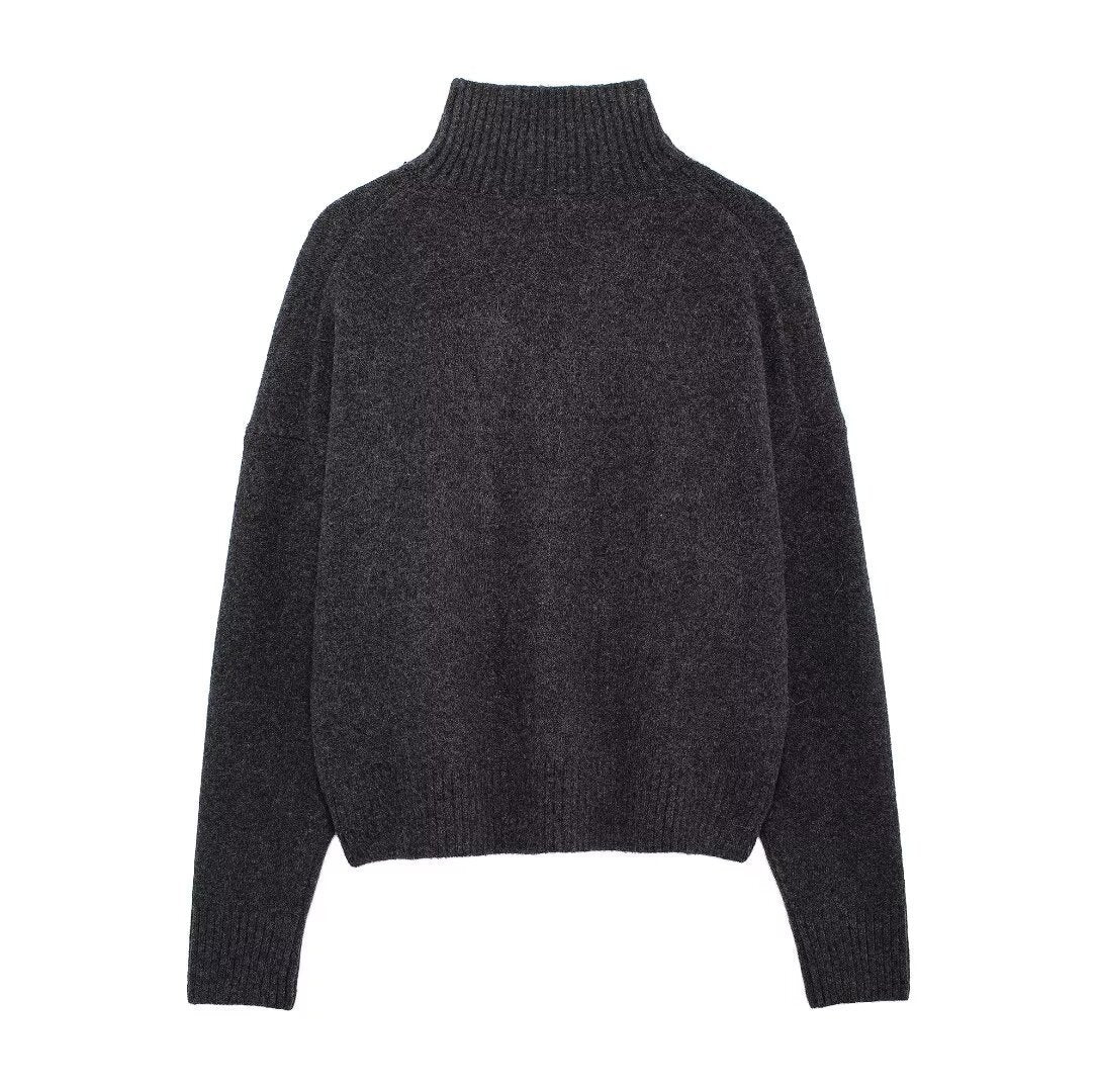 Femme Chunky Knit Turtleneck Pullover Stilla