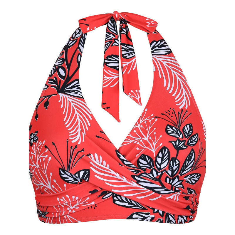 Dame Wickel-Bikini top med halterneck og figursyet design Stilla