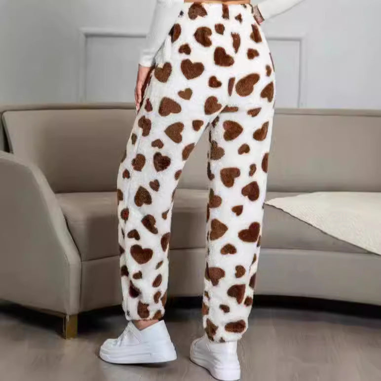 Dame Lækre Loungedragter med Leopardskrift og elastisk talje Stilla