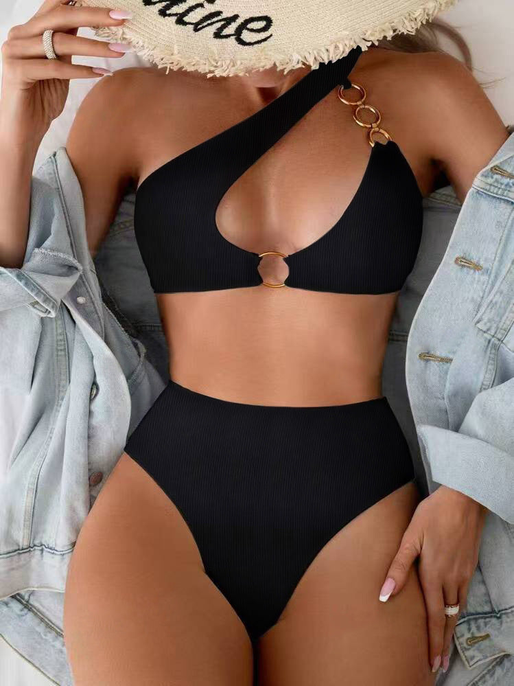 Dame En-sidet Bikini med højtskåret talje og innovativt design Stilla