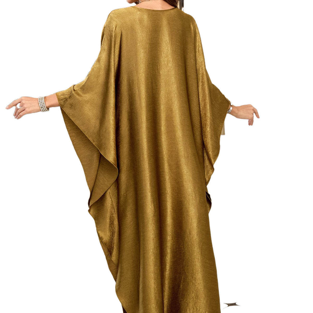 Dame Elegant Kaftankjole med luksuriøs V-udskæring og flydende ærmer Stilla