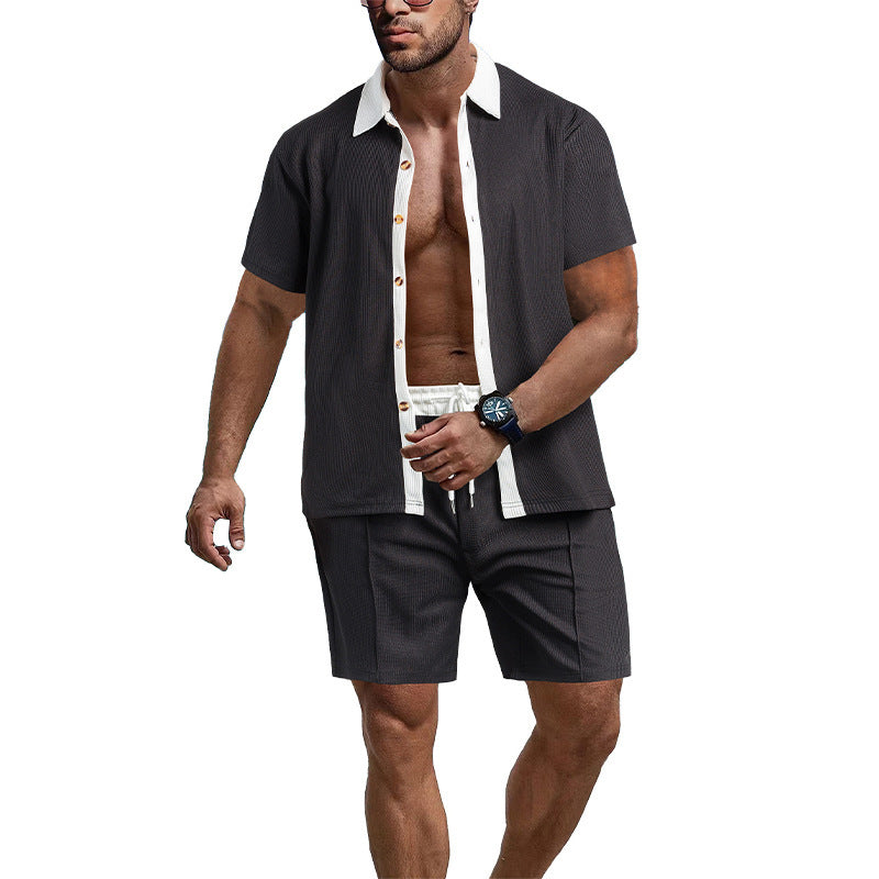 Herre afslappet overdel med shorts Stilla